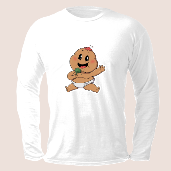 חולצה ארוכה טריקו, הדפסה קדמית (Copy)