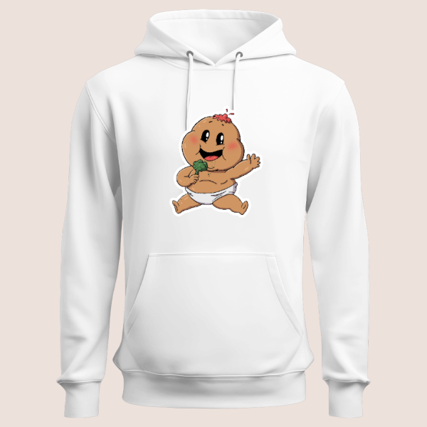 סווטשירט קנגרו מפנק עם הדפסה מלפנים