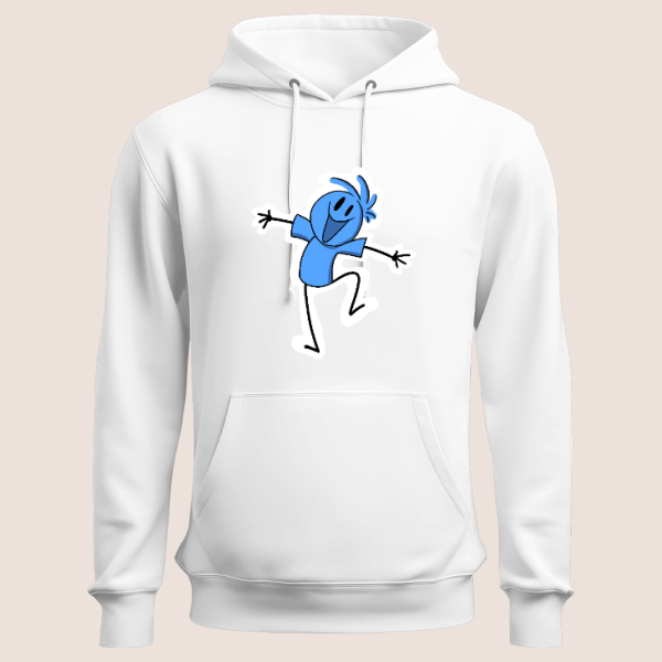 סווטשירט קנגרו מפנק עם הדפסה מלפנים