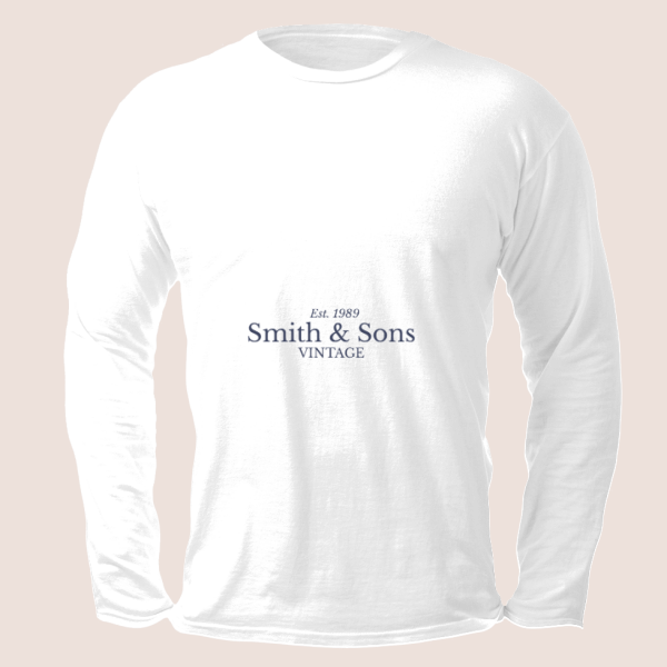 חולצה ארוכה טריקו, הדפסה קדמית (Copy)